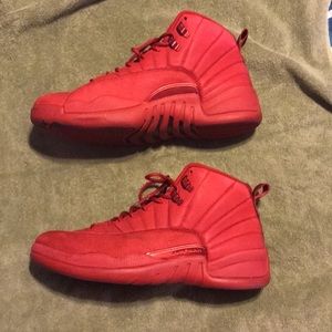 Size 10.5 red jordan 12’s
